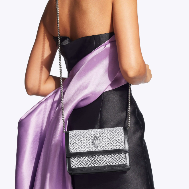 Kurt Geiger mujer bandolera pequeña london shoreditch 2LPR129 | bolsas combinación de plata